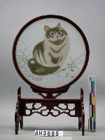 藏品(蘇繡—「翠綠貓」)的圖片